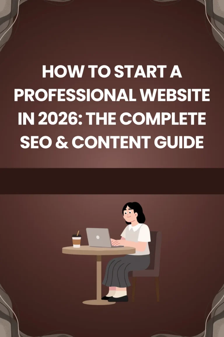 How to Start a Professional Website in 2026: The Complete SEO & Content Guide